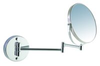 901030 Wall-Mounted Double-Sided Articulated Magnifying Makeup Mirror with Round Rosette