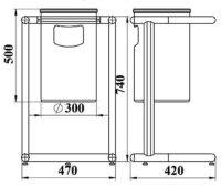 810400 U Tipi DKP Boyalı Çöp Kovası - Görsel 2