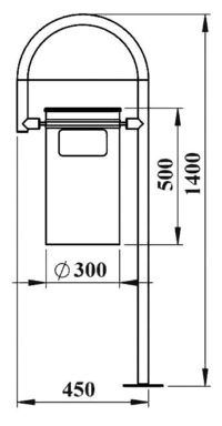 816400 Painted Dustbin - Image 2