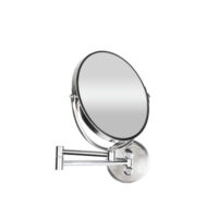 901030 Wall-Mounted Double-Sided Articulated Magnifying Makeup Mirror with Round Rosette - Image 2