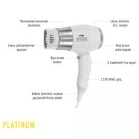 Platinum Pure Duvara Monte Otel Tipi Saç Kurutma Makinesi - Görsel 6