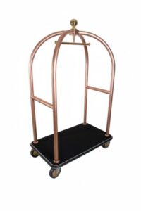 1340 RG Luggage Cart with Hanger – Rose Gold - Image 3
