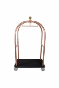 1340 RG Luggage Cart with Hanger – Rose Gold - Image 2