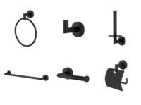 9100 Fiesta Bathroom Accessories Set – Black