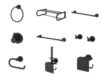 9070 Focus Bathroom Accessories Set – Black