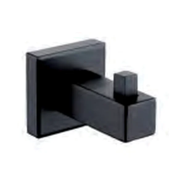 8991780 JVD Argo Single Bathrobe Hook, Matte Black