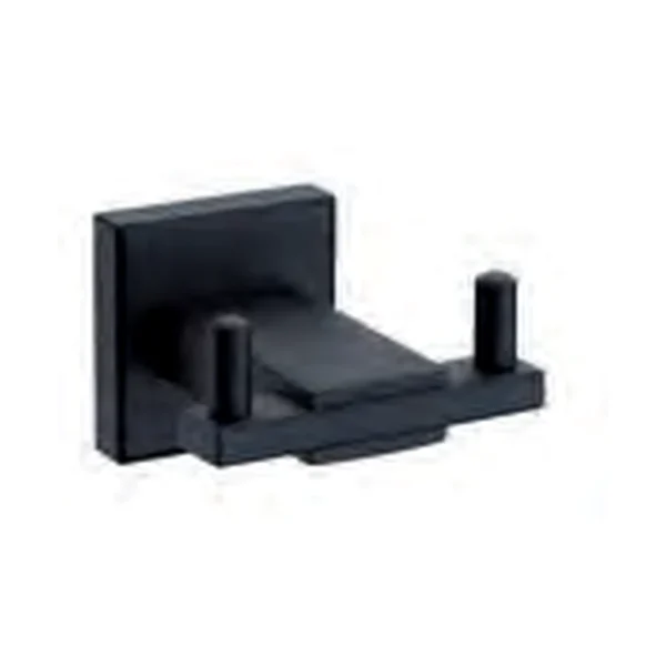 8991781 JVD Argo Double Bathrobe Hook, Matte Black
