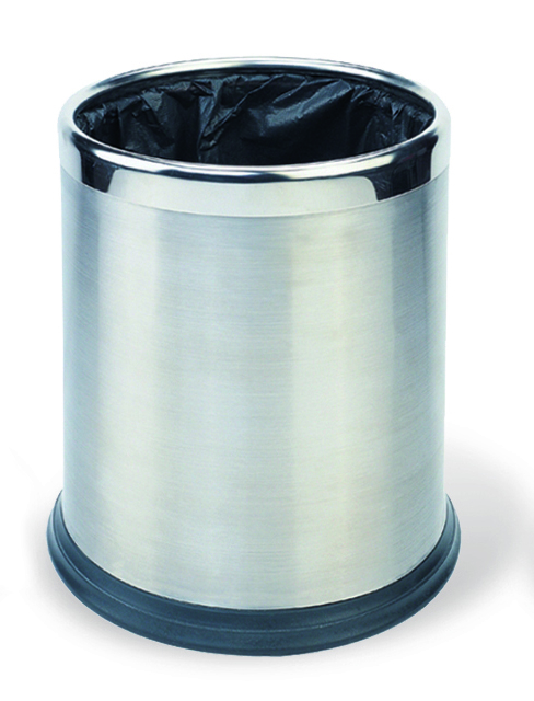 8991007 JVD Double-Walled Room Waste Bin 10 L - Stainless Steel