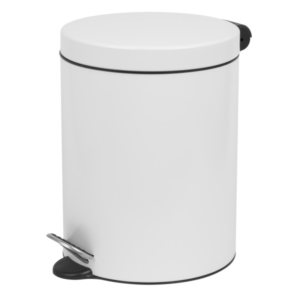 899433 JVD Yuvarlak Pedallı Çöp Kovası 5 L - Beyaz