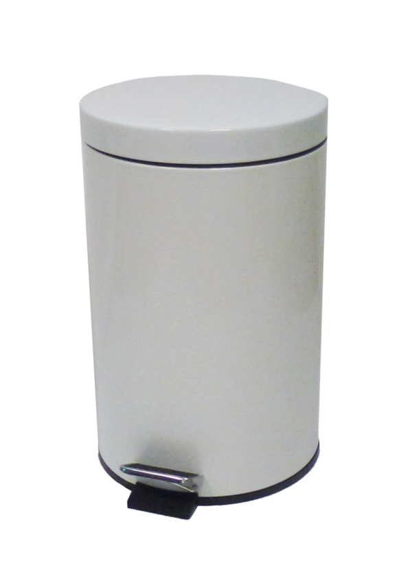 899434 JVD Yuvarlak Pedallı Çöp Kovası 12 L - Beyaz