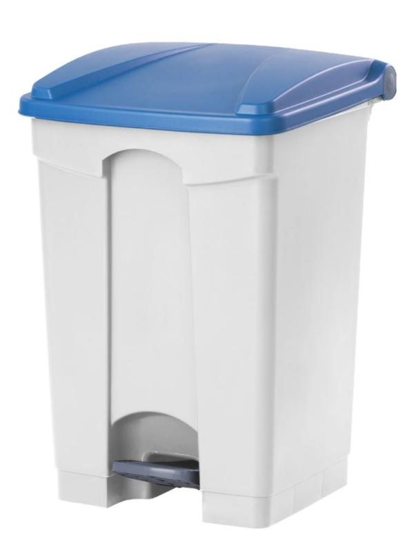 899740 JVD Pedallı Çöp Kovası 45 L - Beyaz Gövde / Mavi Kapak