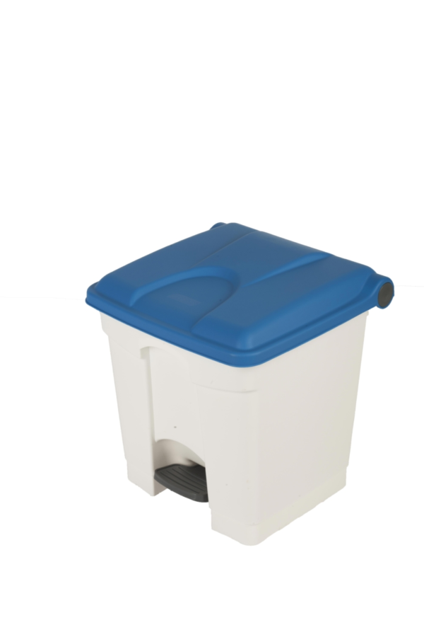 899750 JVD Pedallı Çöp Kovası 30 L - Beyaz Gövde / Mavi Kapak