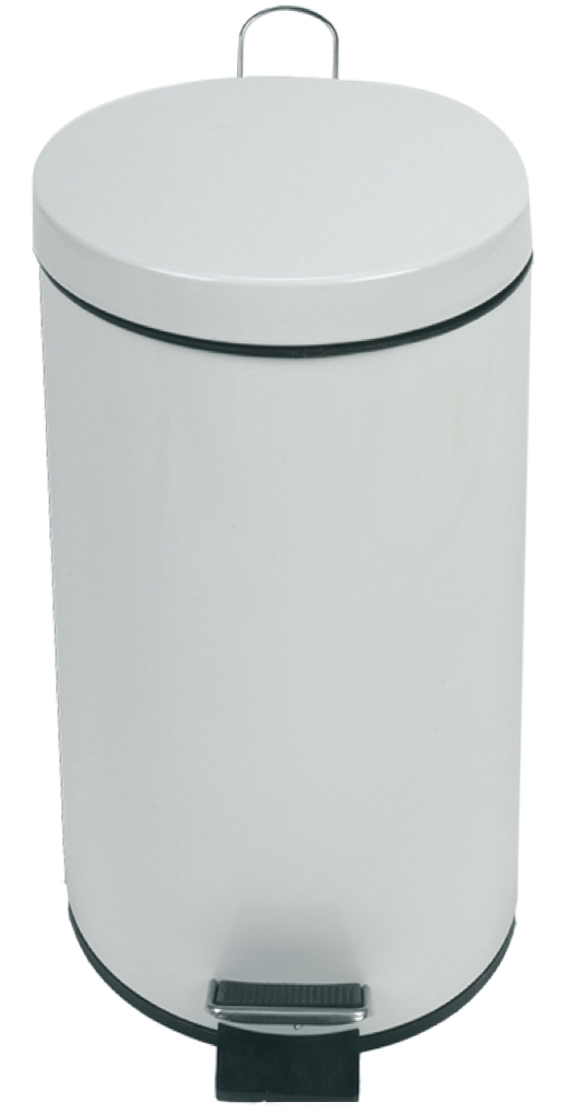 899820 JVD Yuvarlak Pedallı Çöp Kovası 20 L - Beyaz