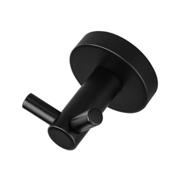 8992277 JVD Double Bathrobe Hook, Matte Black